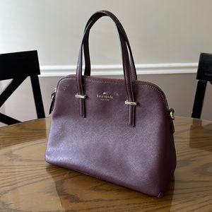 Kate Spade plum satchel purse